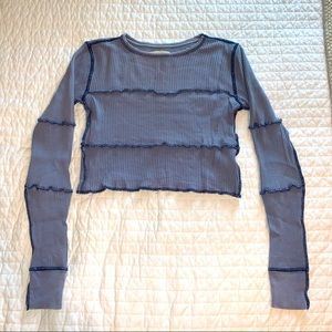 Urban outfitters cropped long sleeve top